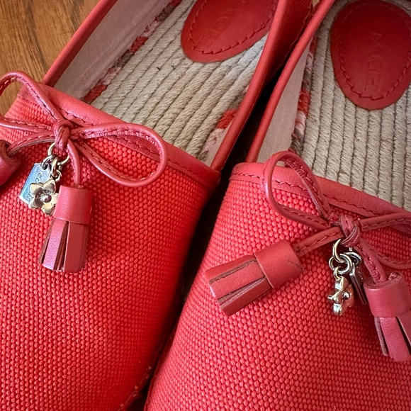 Coach Red Flats with Charm Detail - Picture 6 of 6